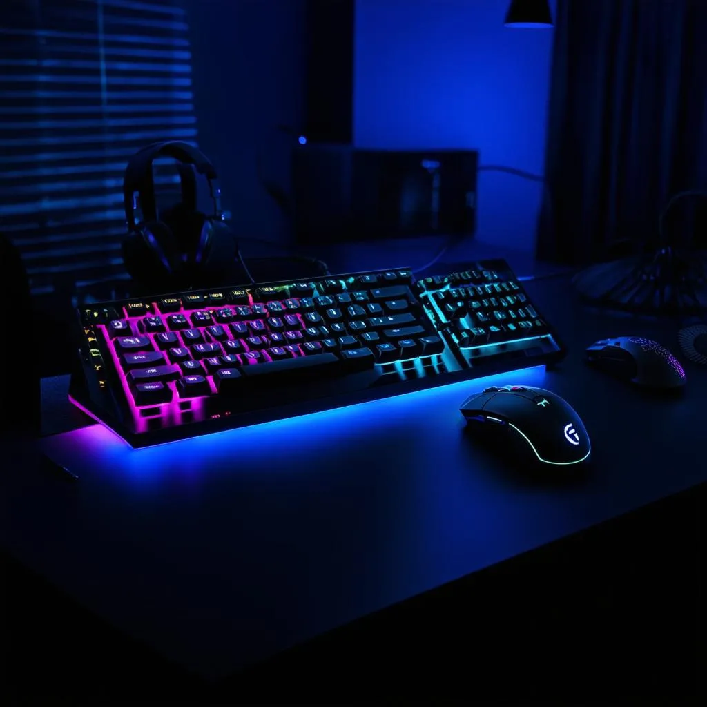 phòng game với tai nghe logitech g633s lightsync