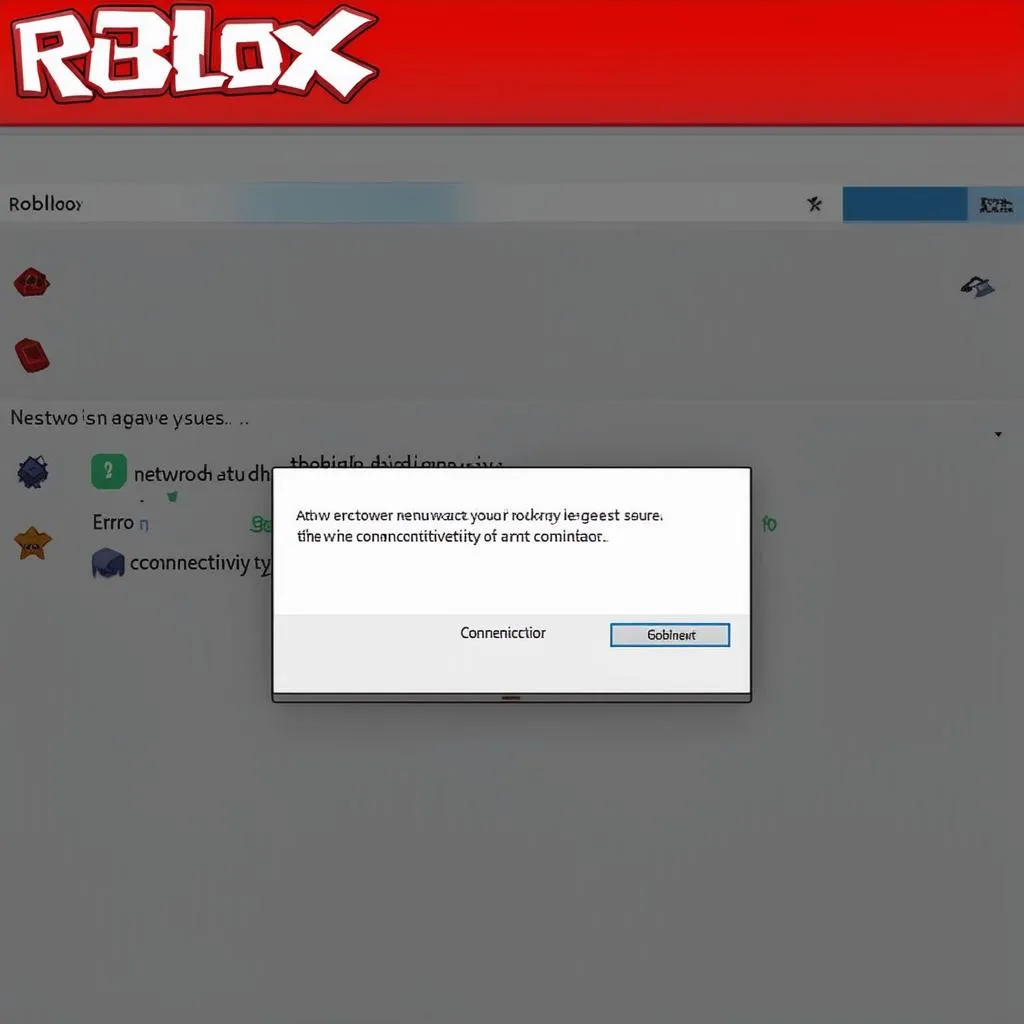 Lỗi kết nối mạng Roblox