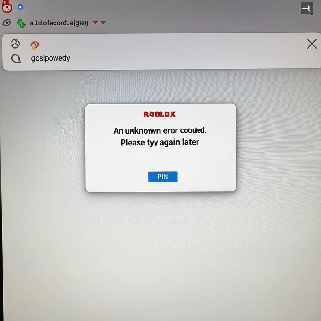 Lỗi Roblox Pin