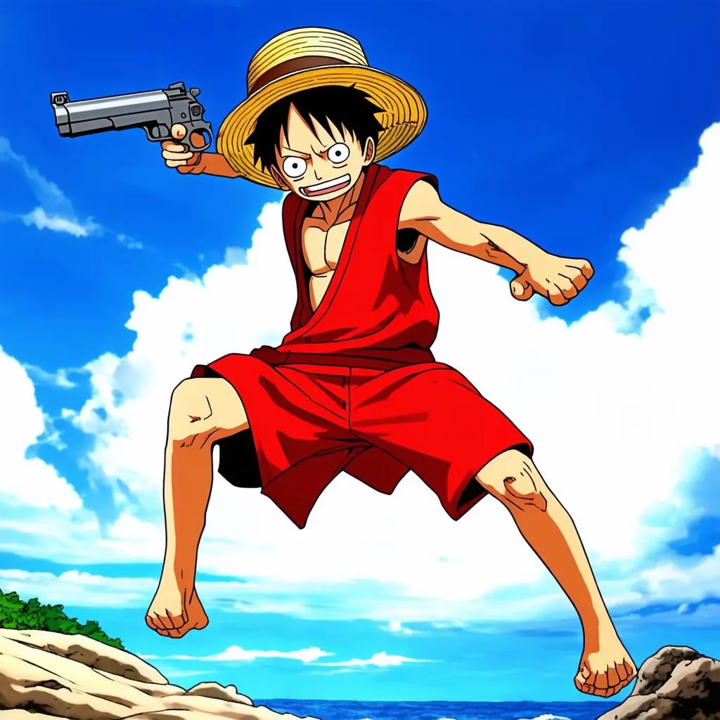 Luffy sử dụng Gomu Gomu no Pistol