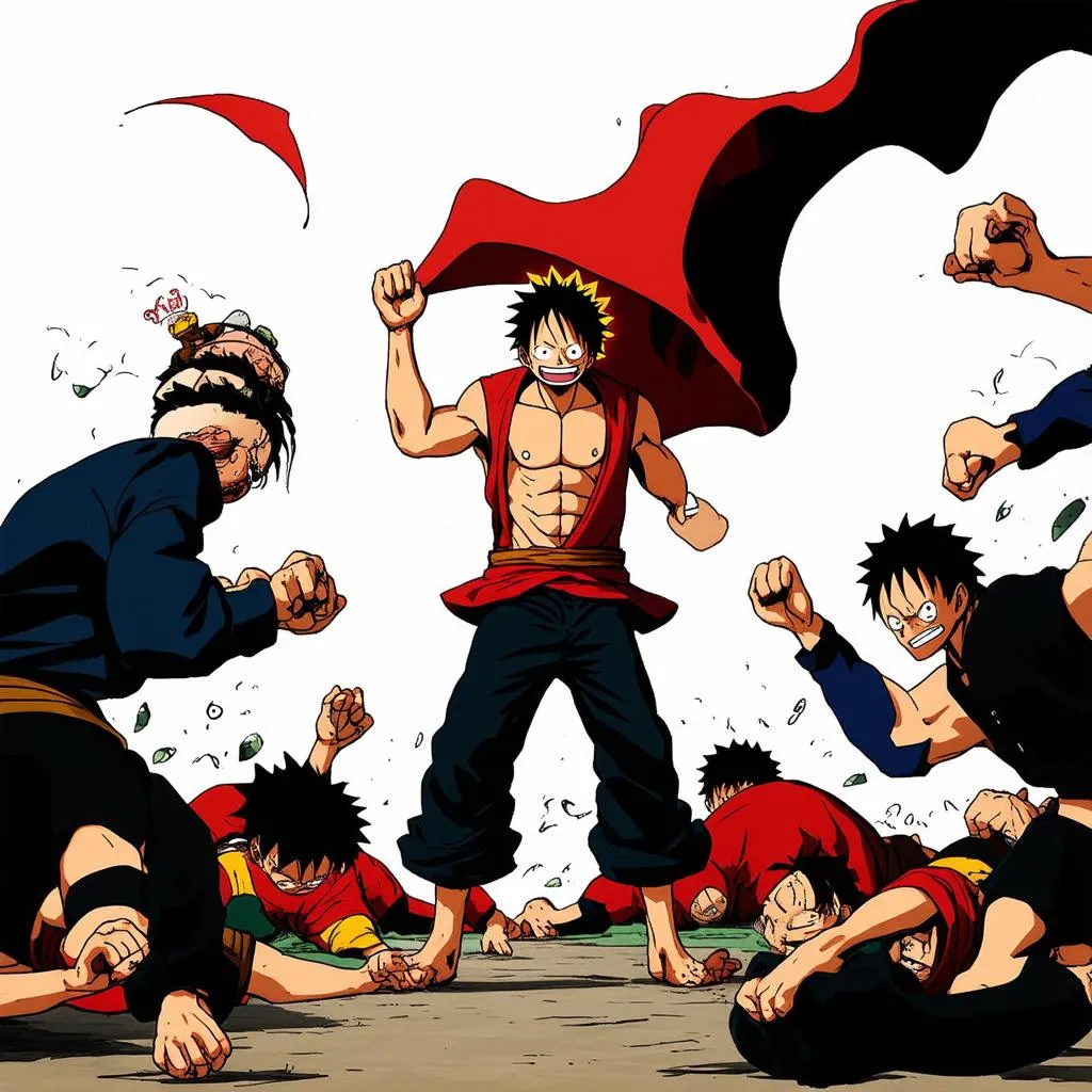 Luffy sử dụng Haki Bá Vương