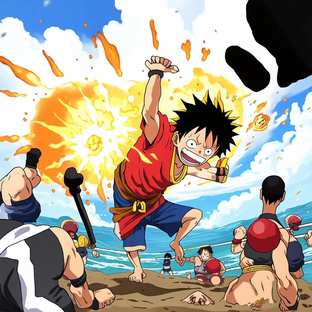 Luffy sử dụng Haki Bá Vương