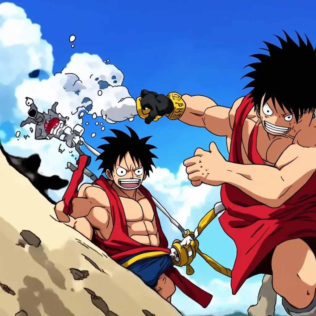 Luffy sử dụng Haki bá vương