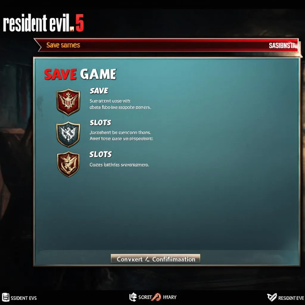 Lưu game Resident Evil 5
