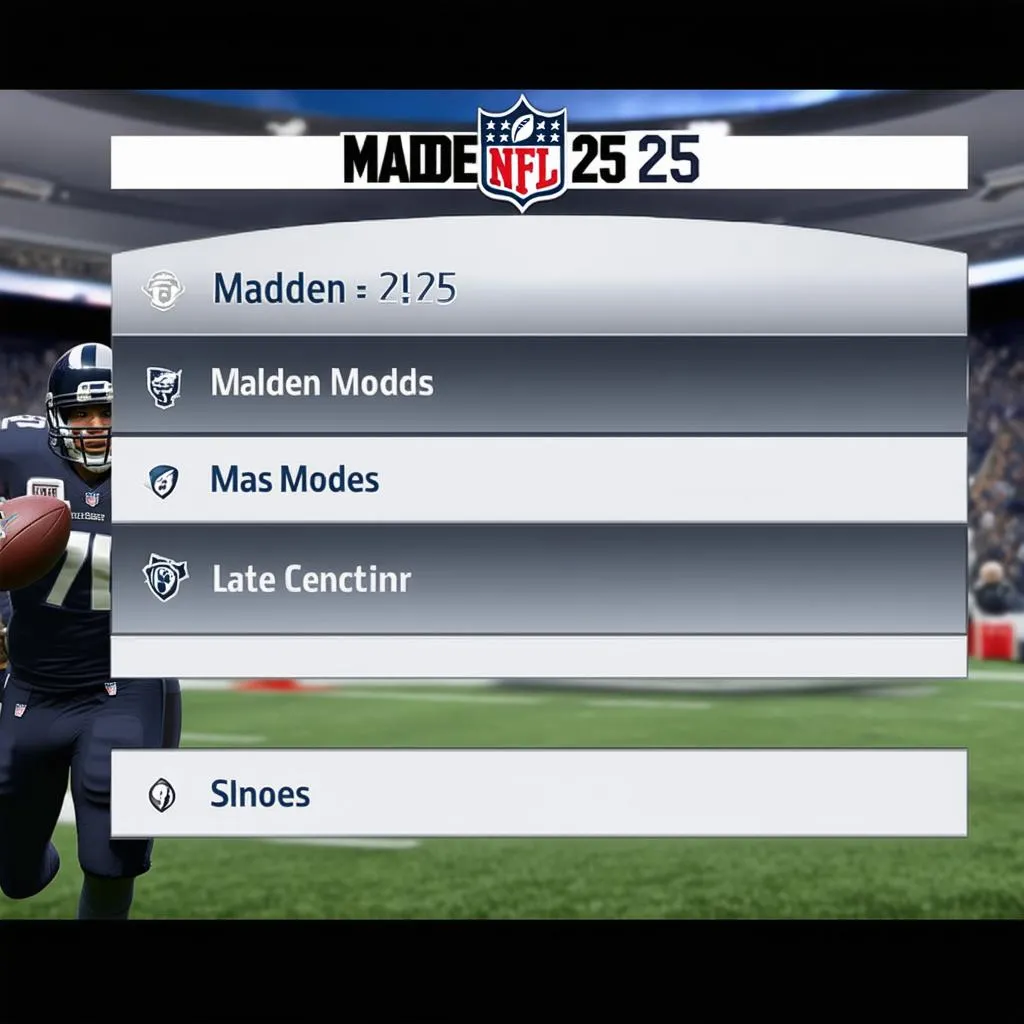 Giao diện game Madden NFL 25