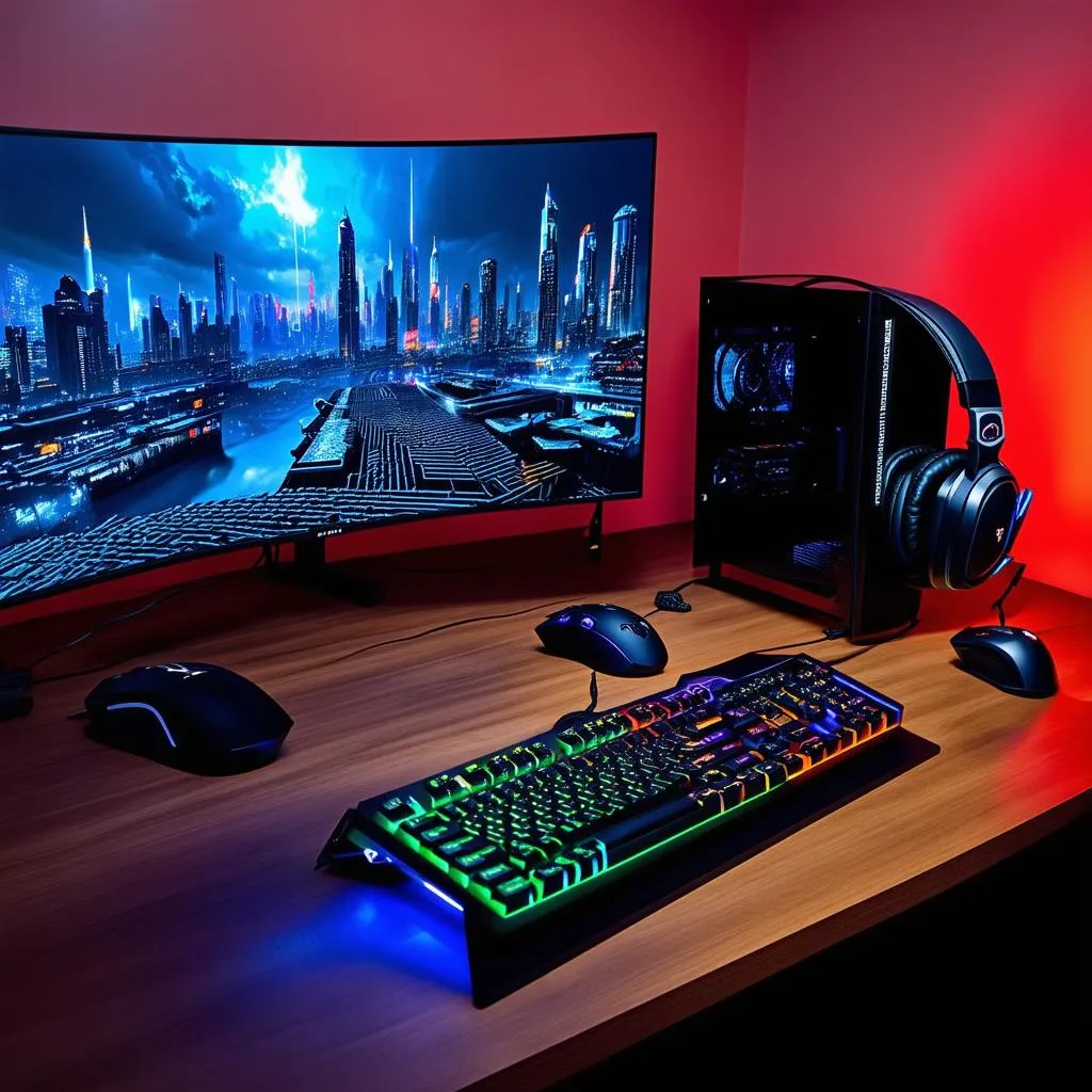 Gaming monitor setup