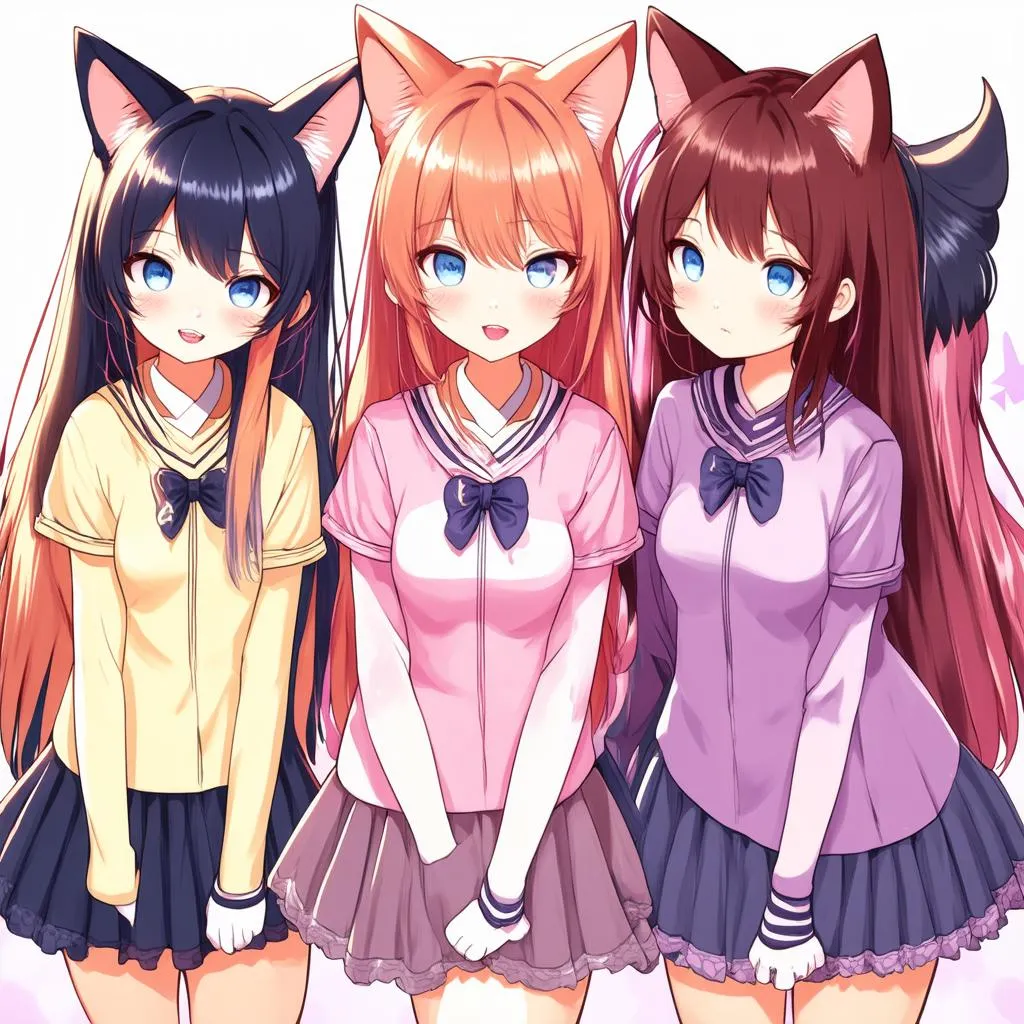 Nekopara catgirls