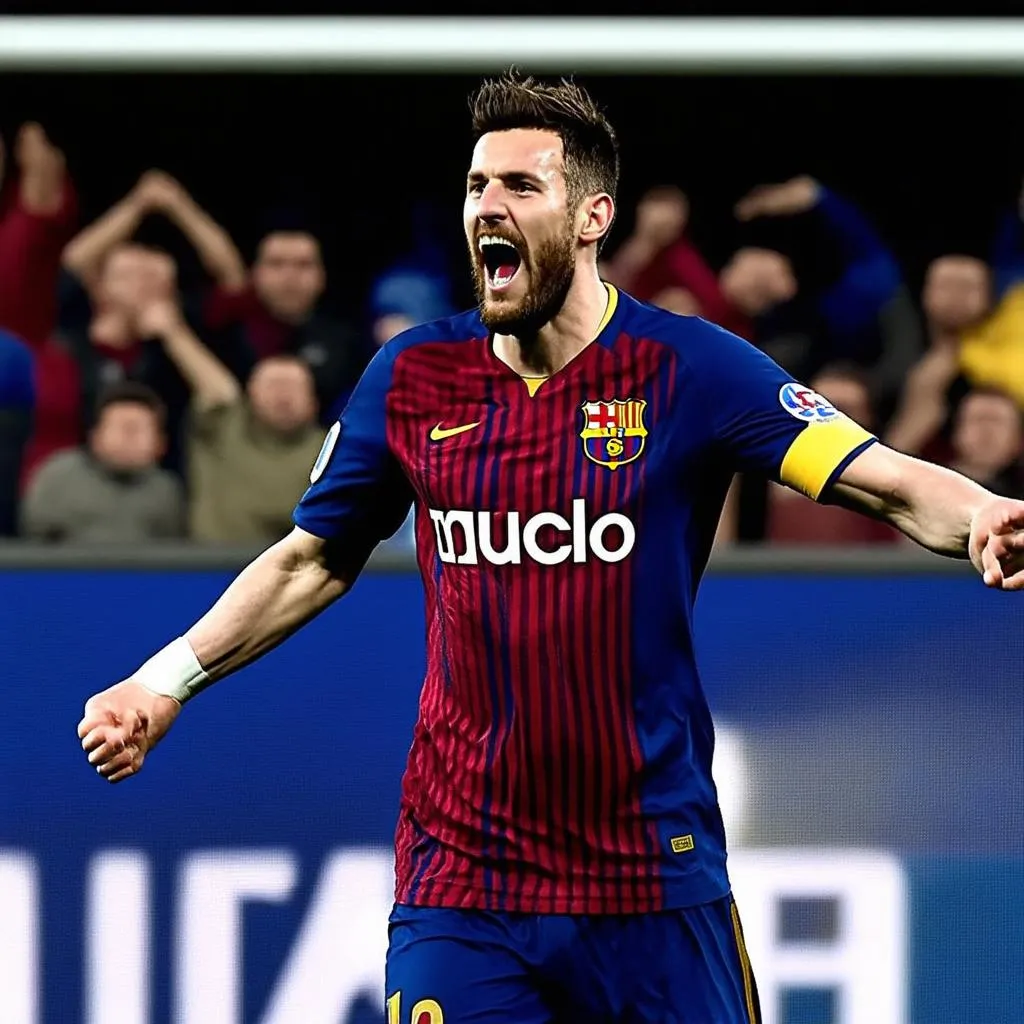 Messi ăn mừng bàn thắng trong FIFA