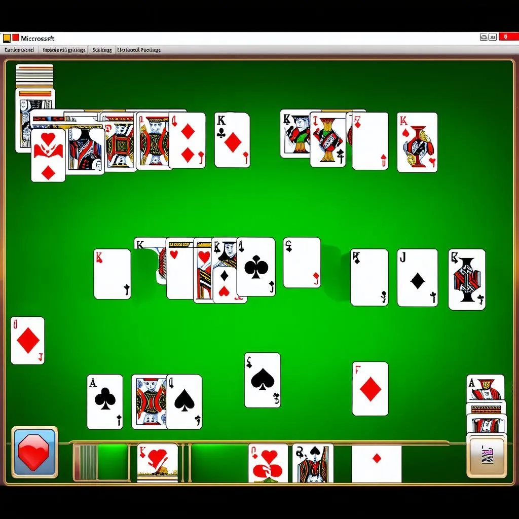 Microsoft Solitaire giao diện game