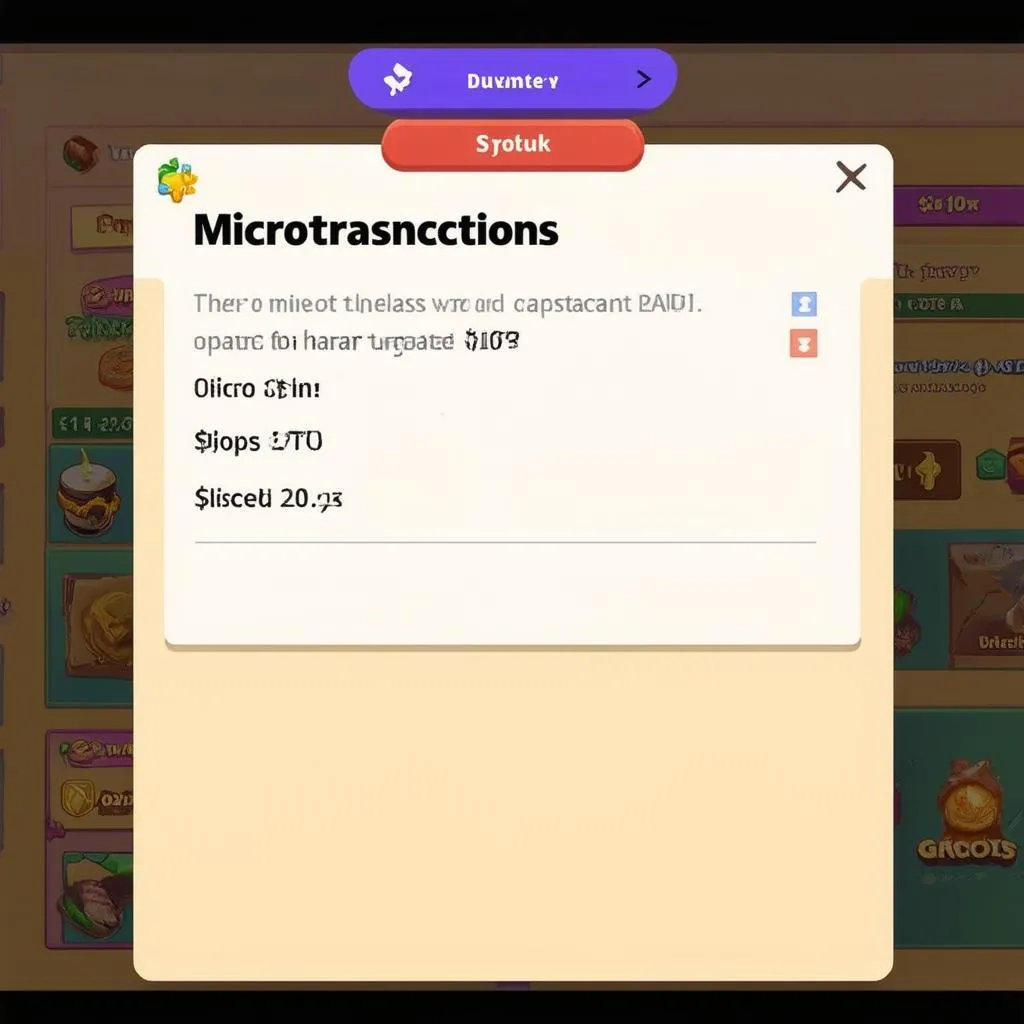 Microtransactions trong game