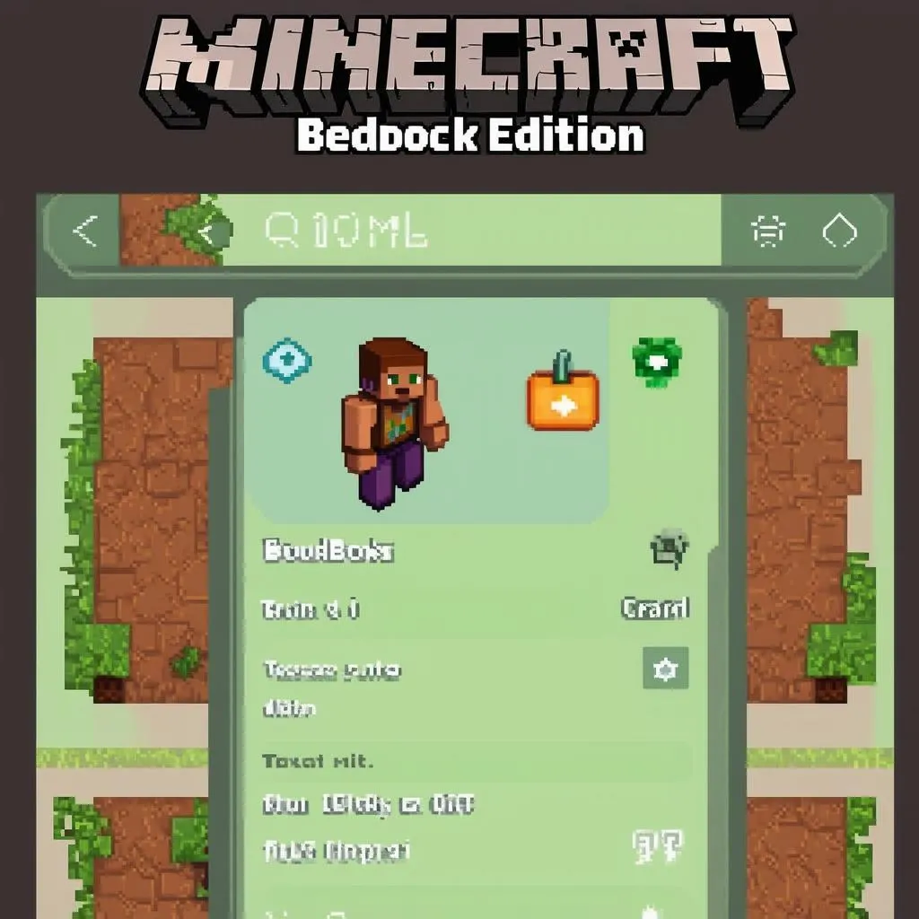 minecraft bedrock giao diện đơn giản dễ sử dụng