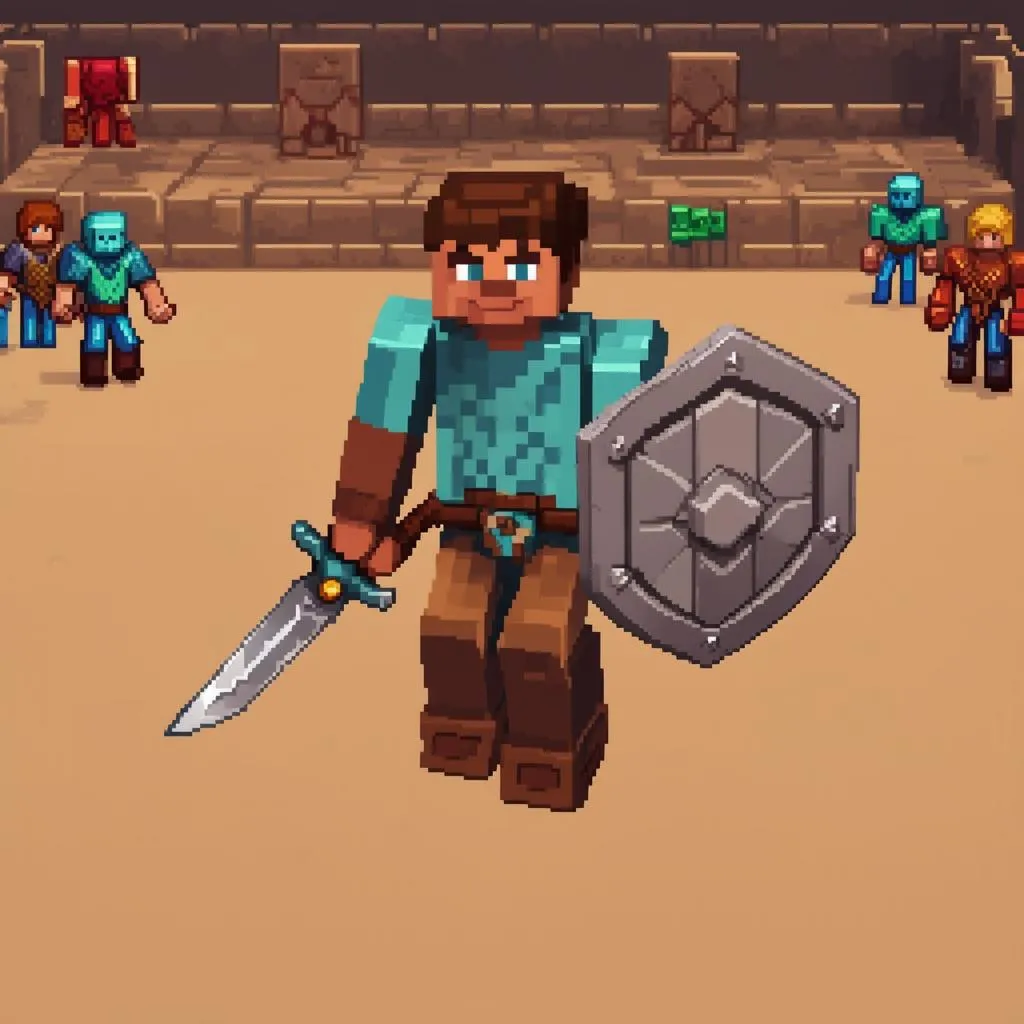 Minecraft Character in IO Game