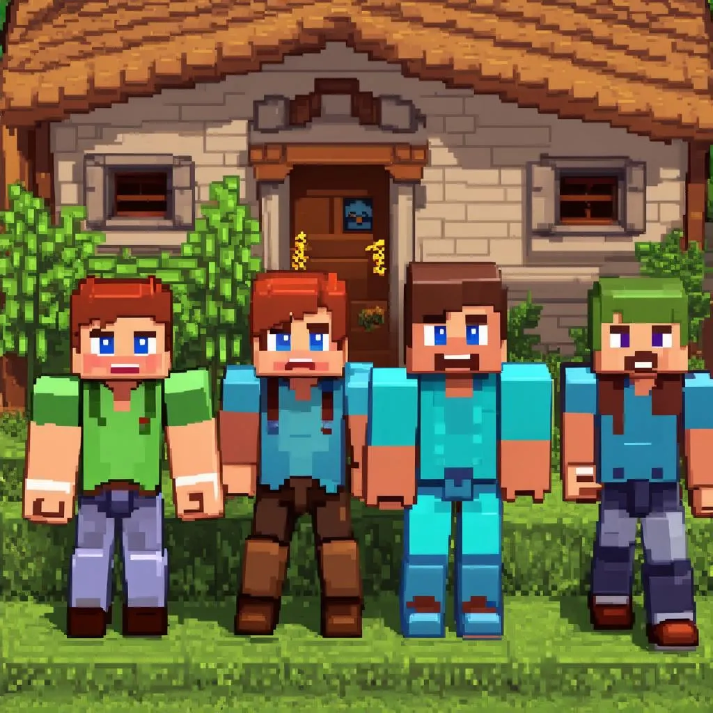 Characters in Minecraft Mini World