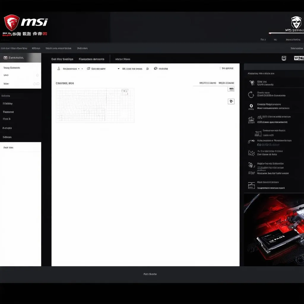 MSI Gaming Software Dashboard