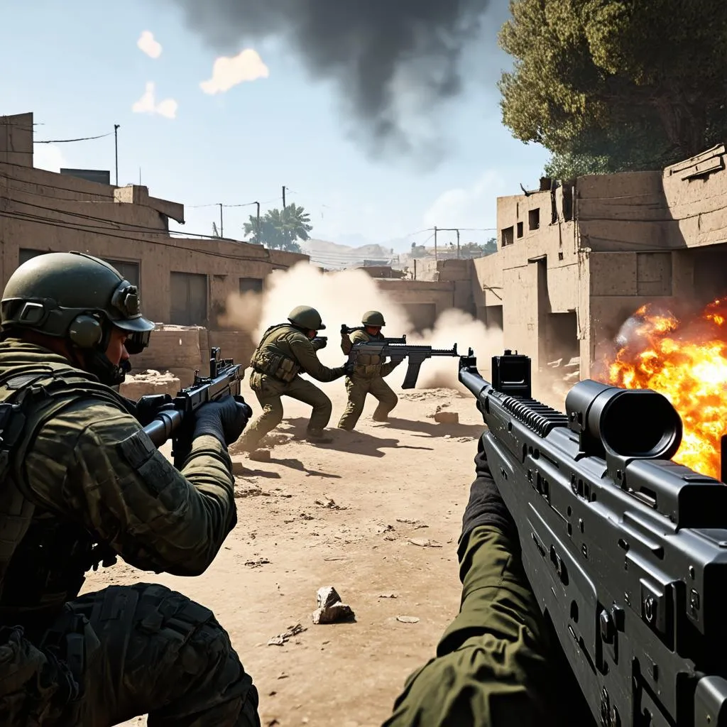 Game MW3 open beta: Chiến trường khốc liệt với nhiều loại vũ khí tối tân.