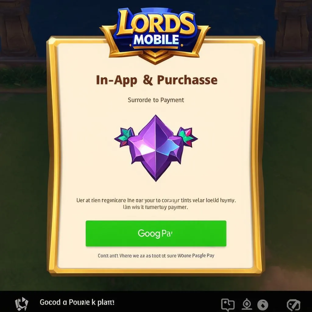 Nạp tiền Lords Mobile bằng thẻ Google Play