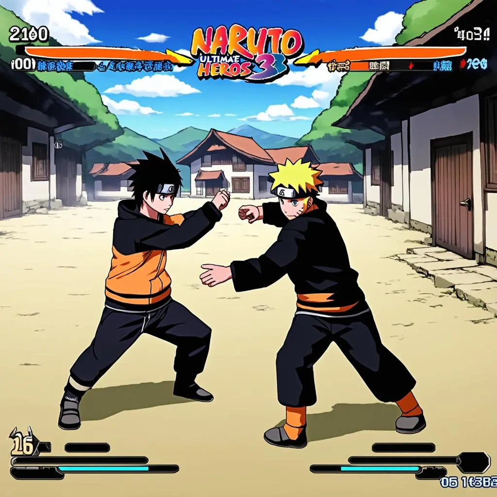 Naruto Ultimate Ninja Heroes 3 PSP gameplay