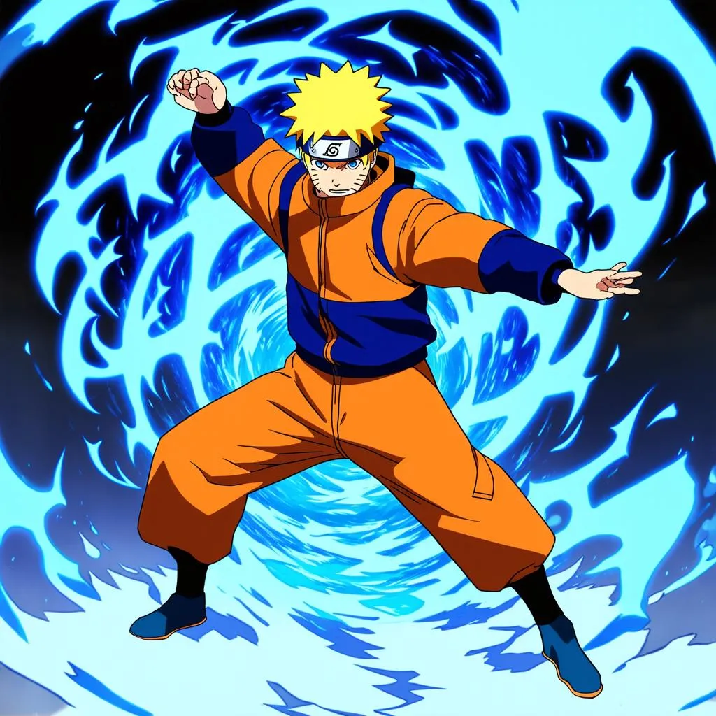 Naruto Uzumaki tung Rasengan