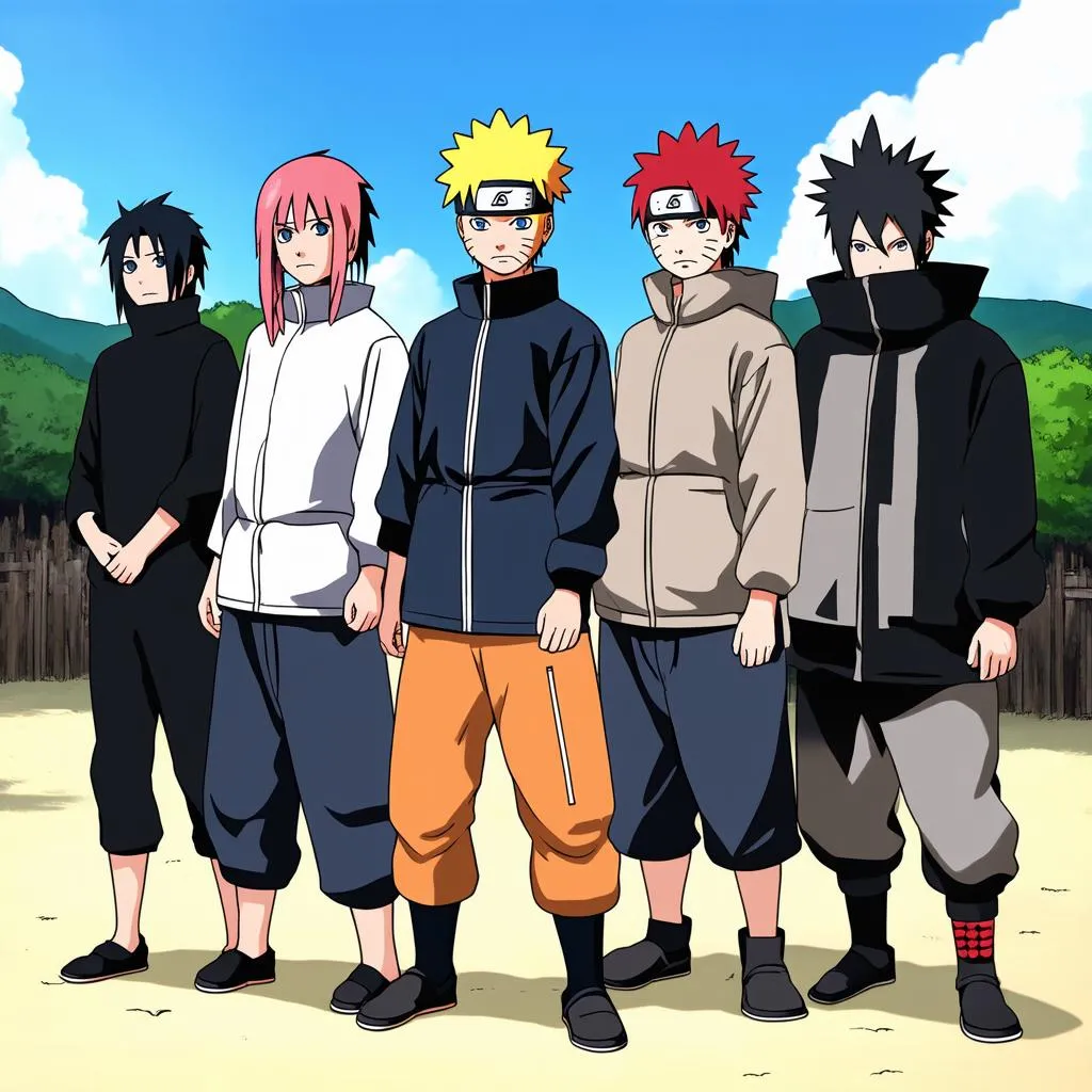 Naruto and other characters in Naruto Shippuden: Ultimate Ninja Storm 4.