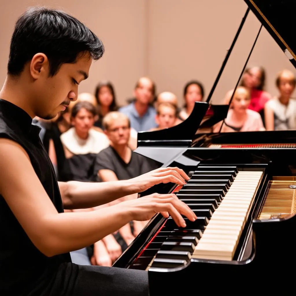 nghệ sĩ piano biểu diễn