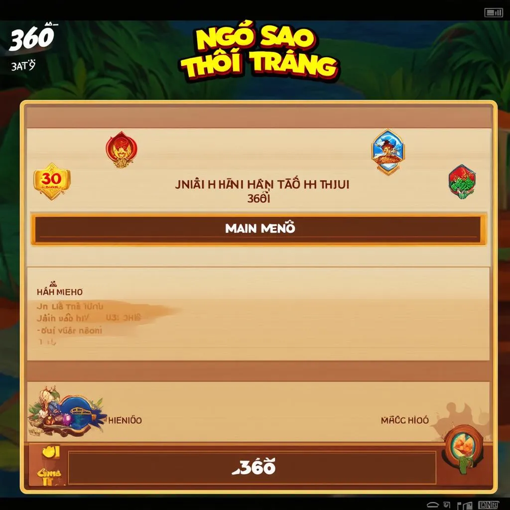 Giao diện game Ngôi Sao Thời Trang 360