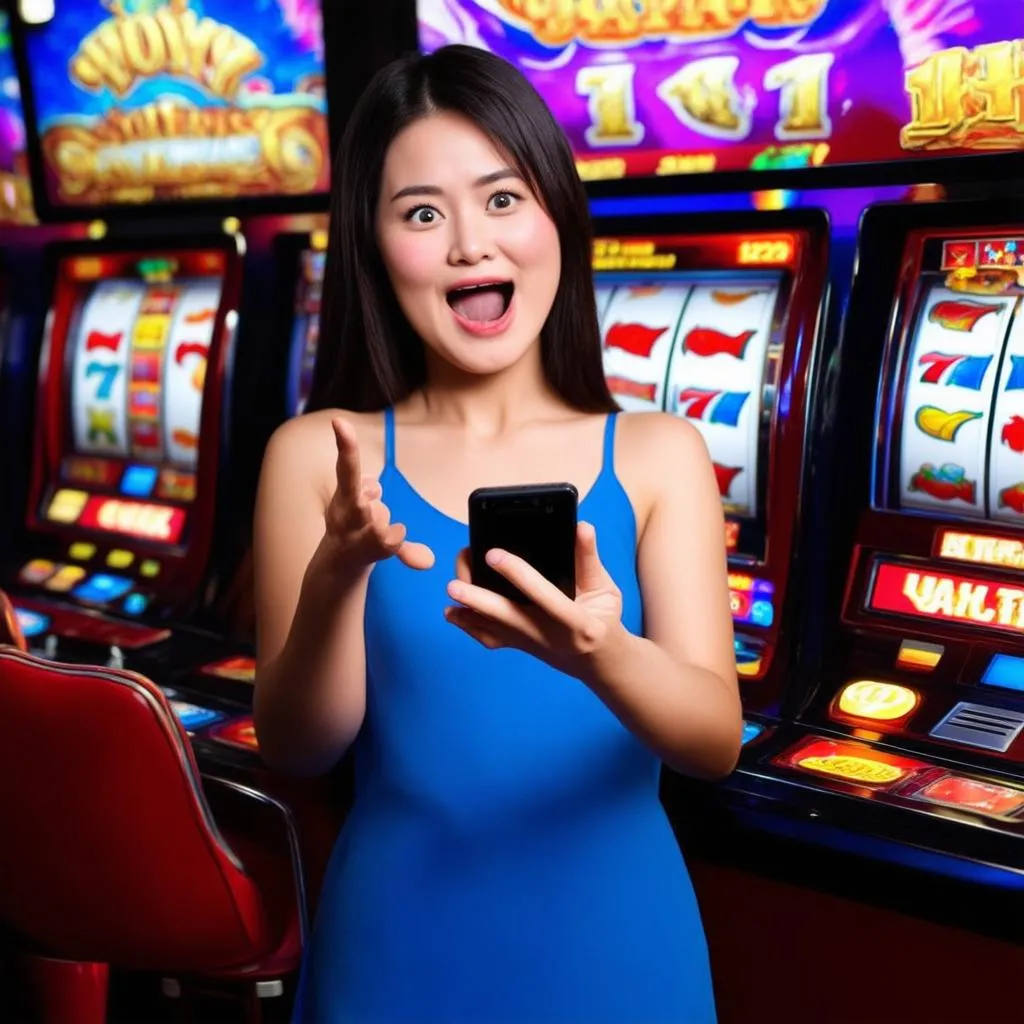 Người phụ nữ chơi Live Slot Game trúng thưởng lớn