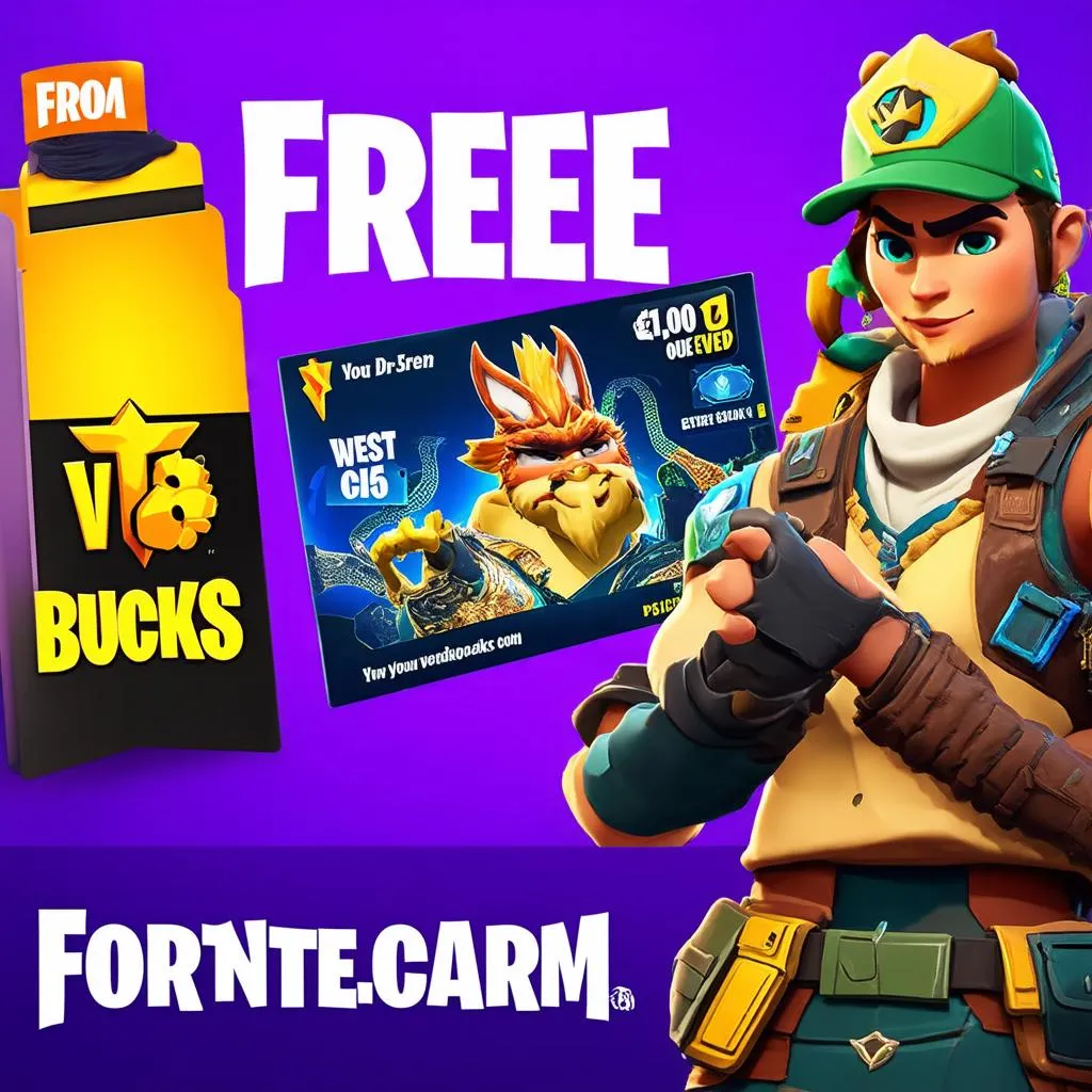 Nhận V-Bucks miễn phí từ fortnite com vbuckscard