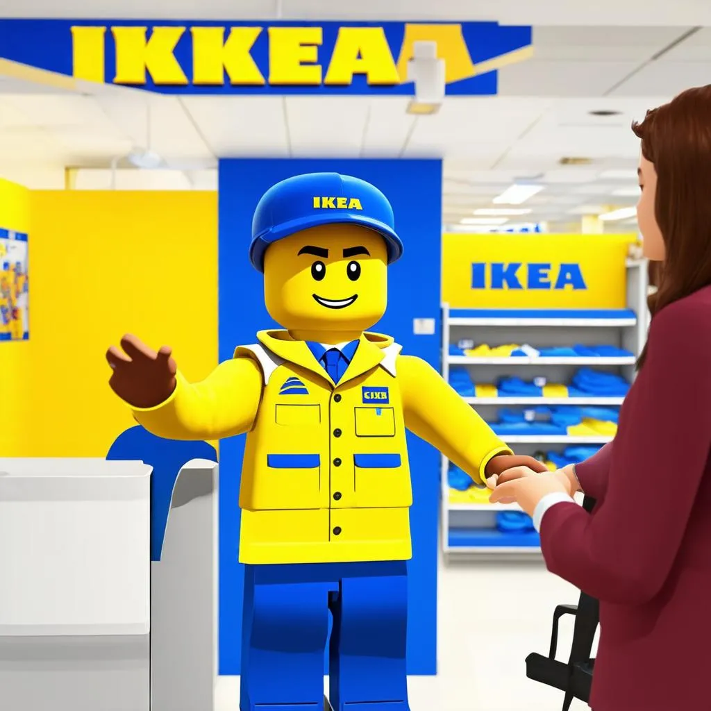 Nhân Viên IKEA Đón Tiếp Khách Hàng