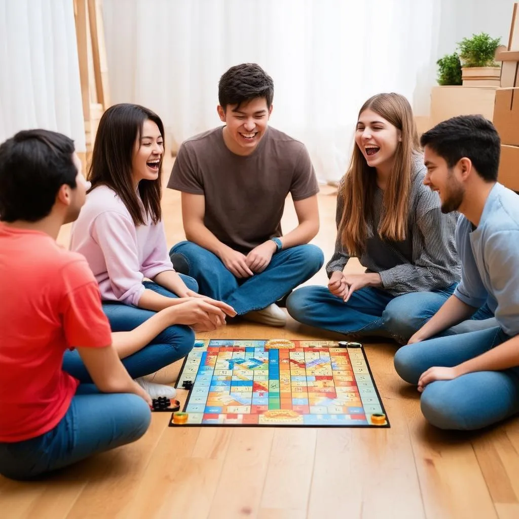 Nhóm bạn trẻ chơi game