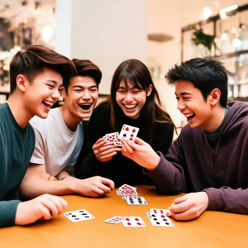 Những Người Bạn Trẻ Đang Chơi Bài Spades