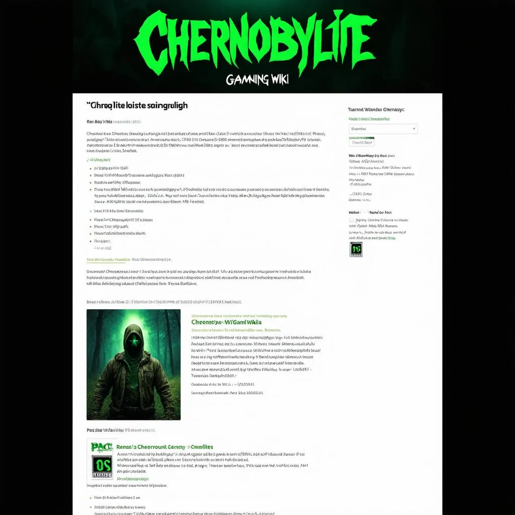 Trang web Pac Gaming Wiki Chernobylite