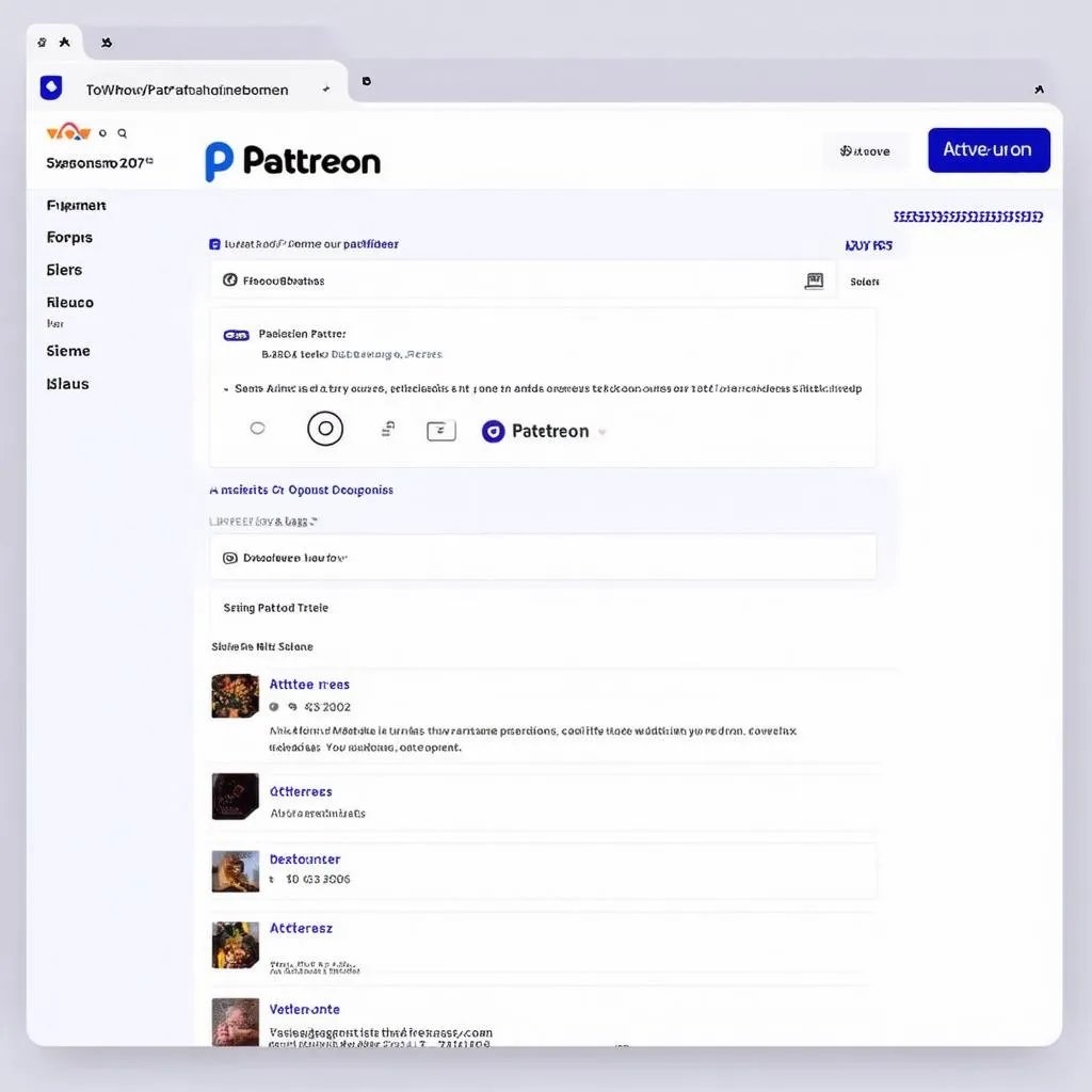 Giao diện Patreon