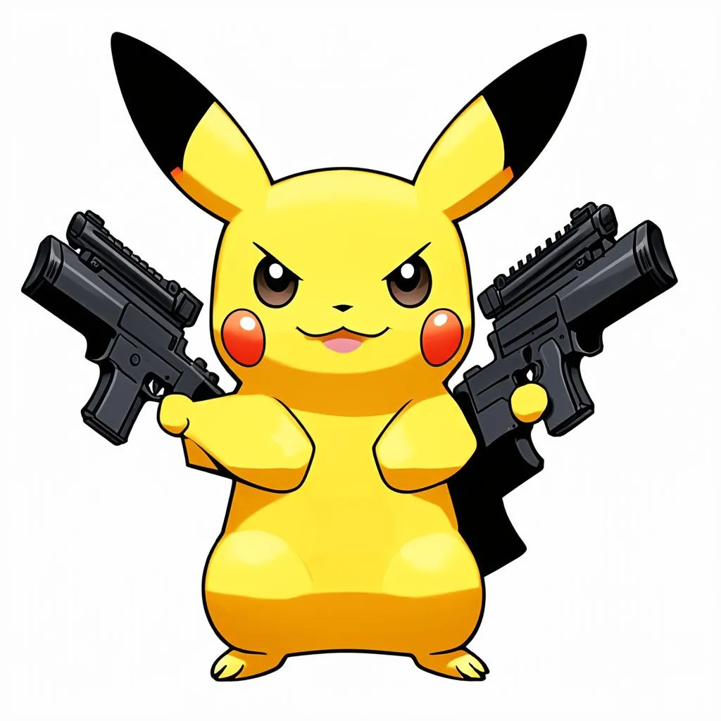 Pikachu cầm súng