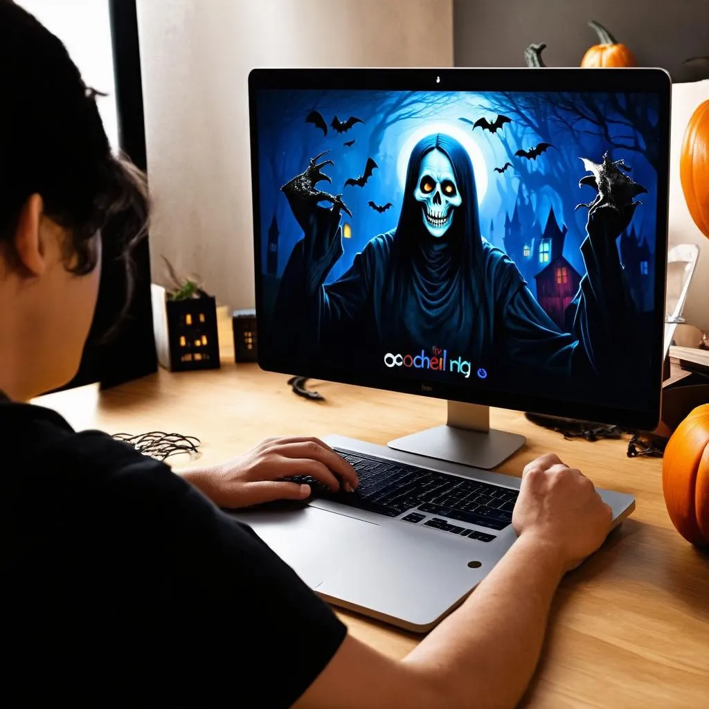 Playing Google Halloween Game