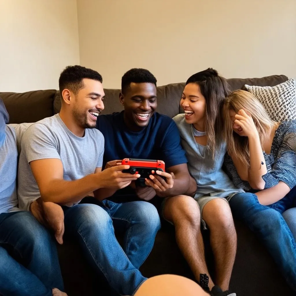 people playing nintendo switch