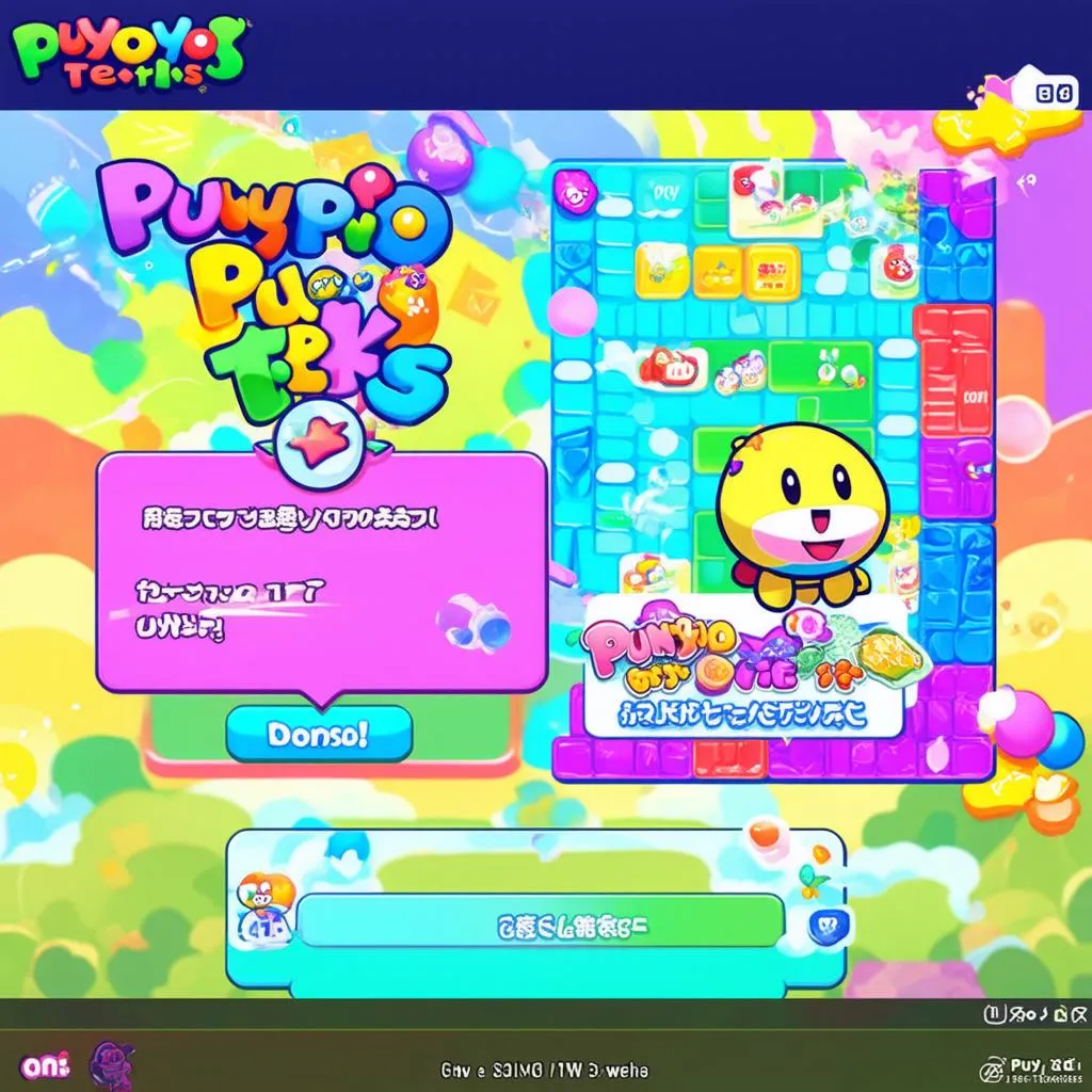 Giao diện Puyo Puyo Tetris