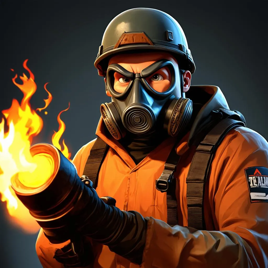 Pyro TF2 chân dung