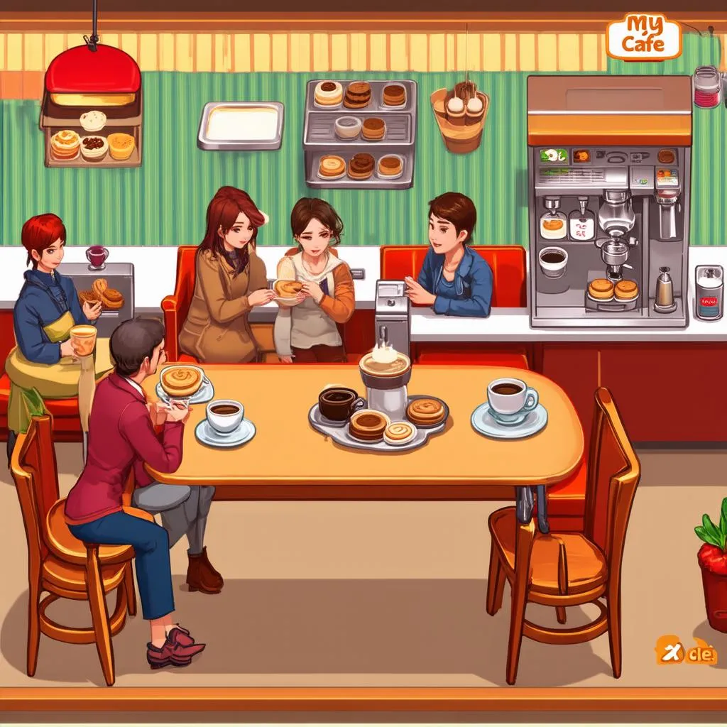 Quán cafe trong game My Cafe