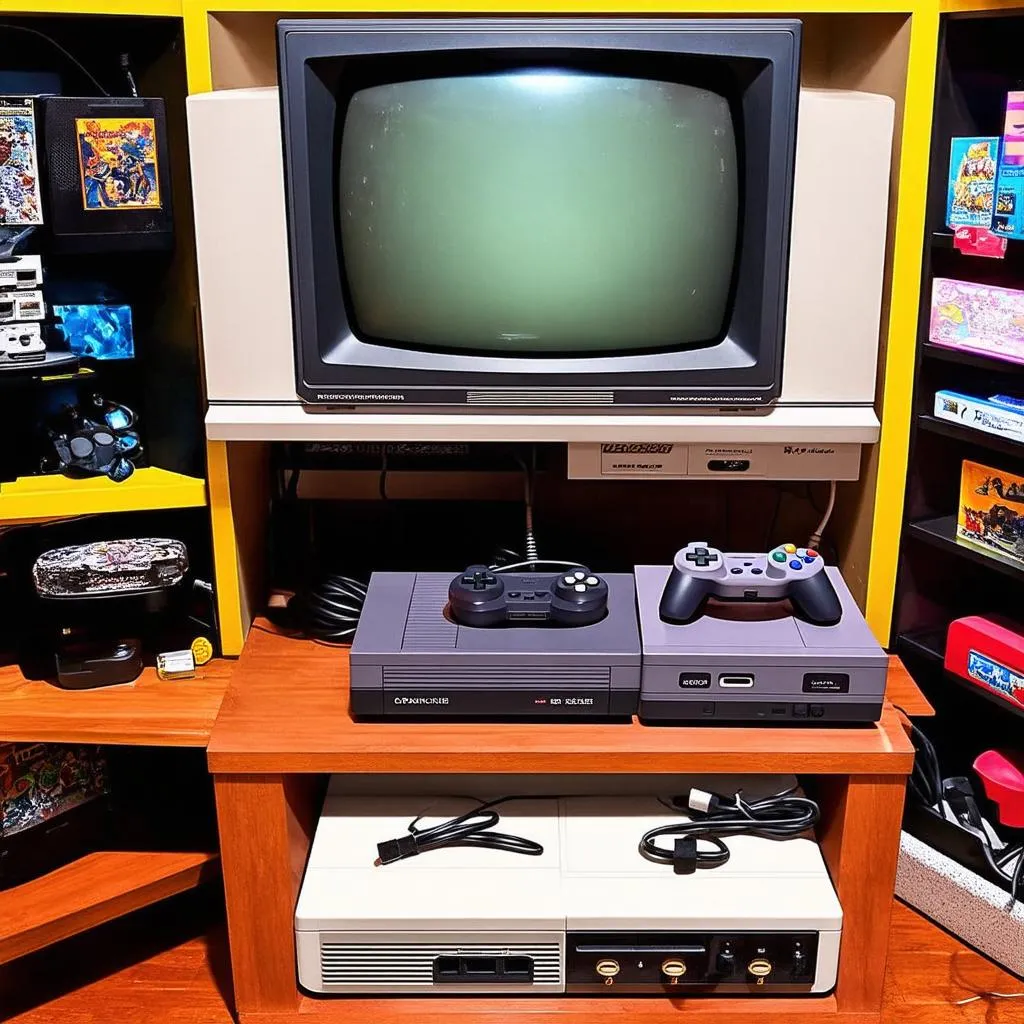 Retro gaming setup