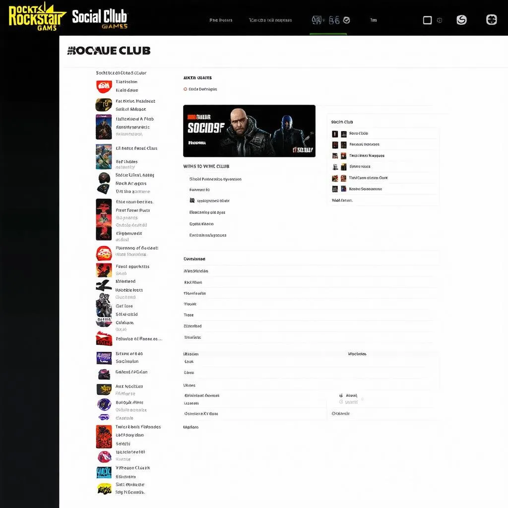 Giao diện Rockstar Games Social Club
