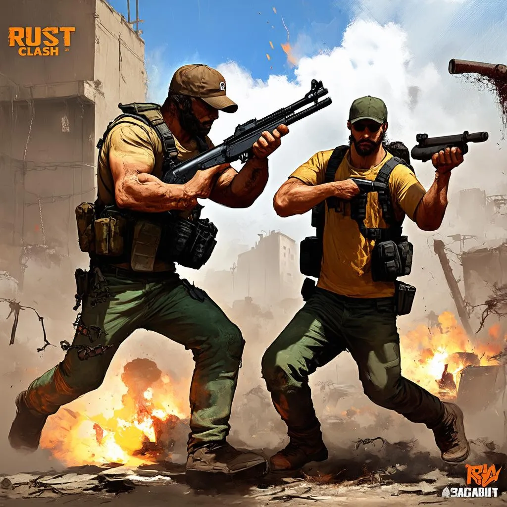 Rust Clash: Players Fighting