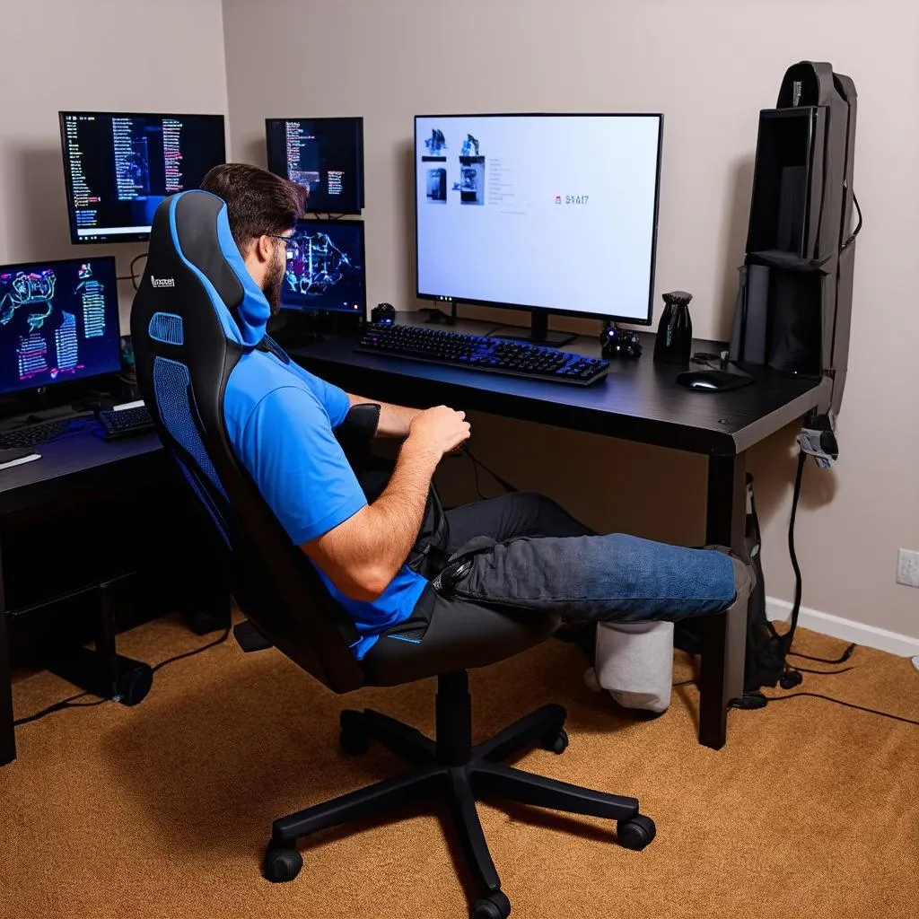 Secret Labs Chair gaming setup