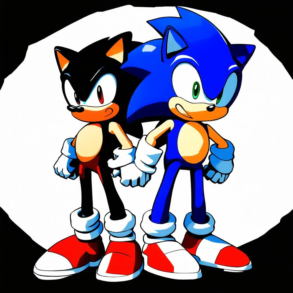 Shadow the Hedgehog và Sonic the Hedgehog chiến đấu cùng nhau