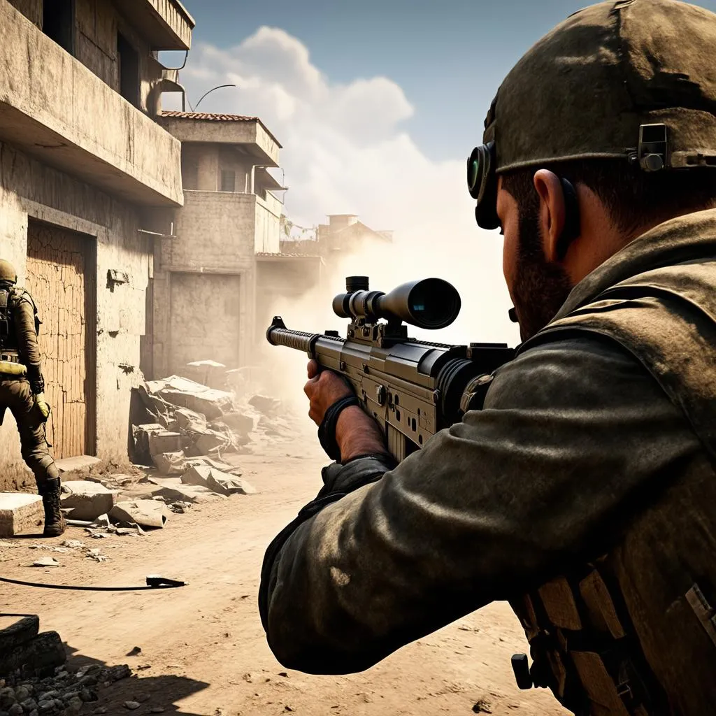 Hình ảnh gameplay của Sniper Elite 2