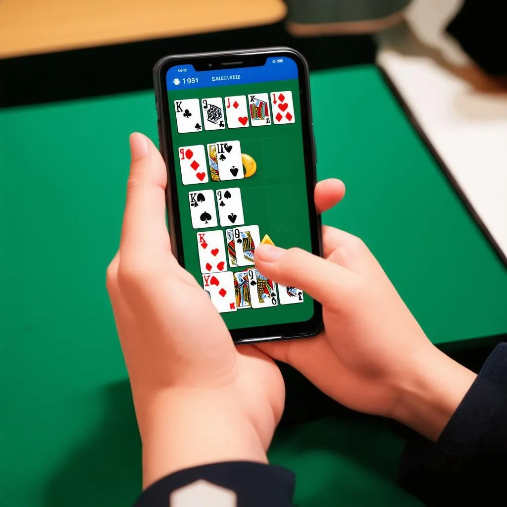 chơi solitaire trên điện thoại