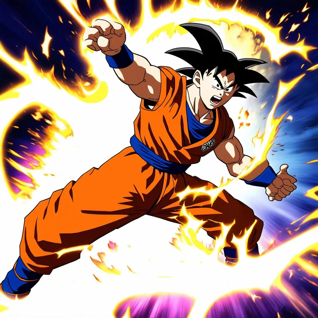 Goku tung chưởng