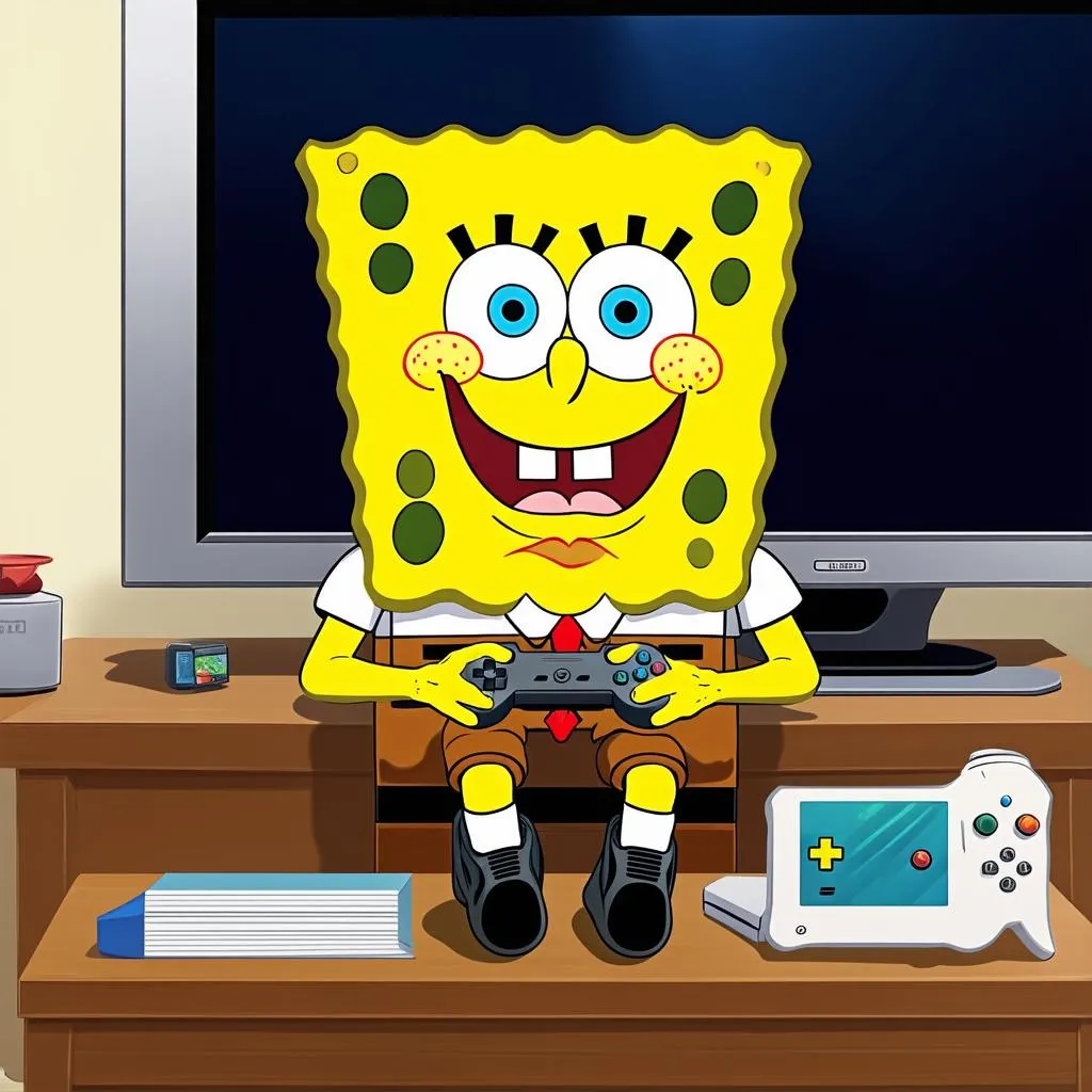 spongebob squarepants chơi game