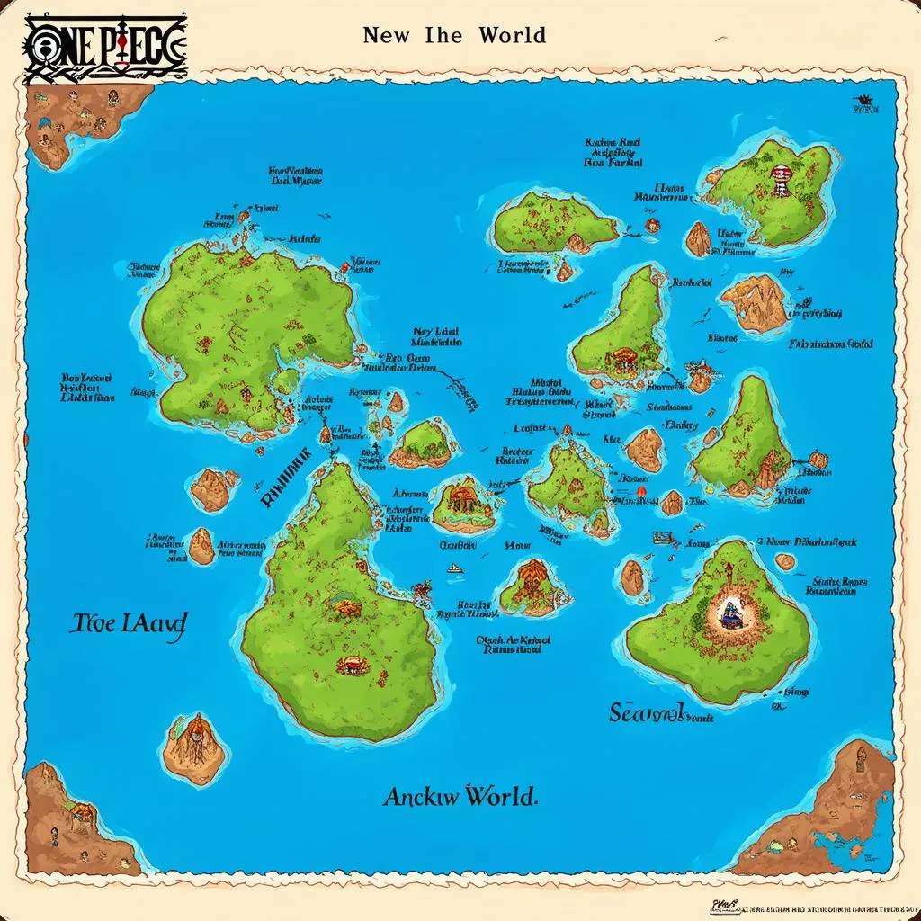 One Piece New World map