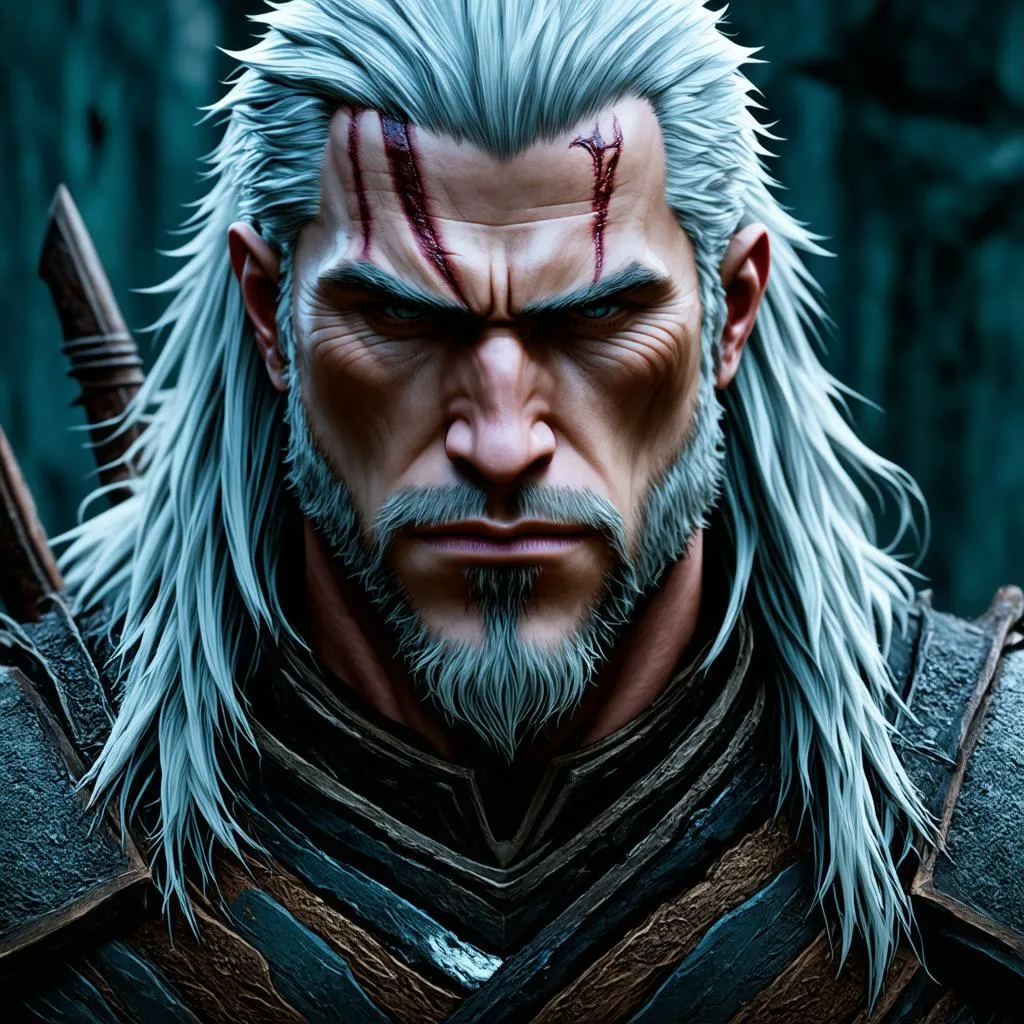 Nhân vật Geralt of Rivia trong game The Witcher 3: Wild Hunt