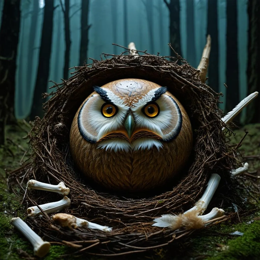 Trứng Owlbear trong tổ